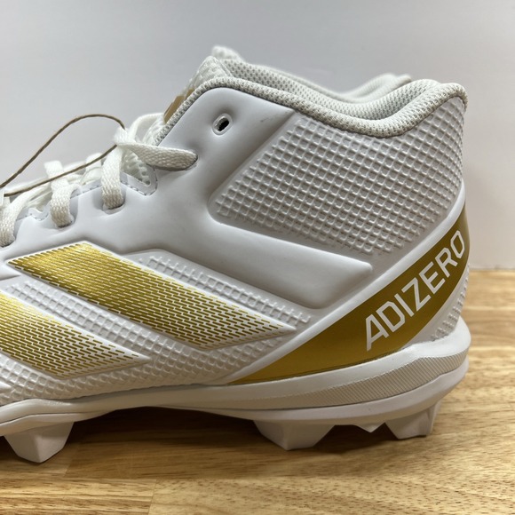 Adidas Adizero Impact.2 MD Football Cleats Men's 13 White Gold Molded IF5106 - Picture 2 of 11